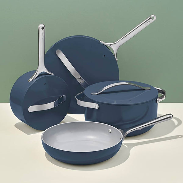 Caraway Home Navy Non Stick Ceramic 7-Piece Cookware Set